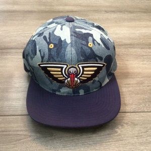 Mitchell and Ness New Orleans Pelicans Snapback Hat in Denim Camo